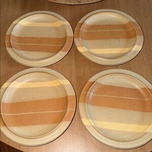Fabrik Jim McBride Seattle 70's Foxfire Stoneware Salad Plates Set 4